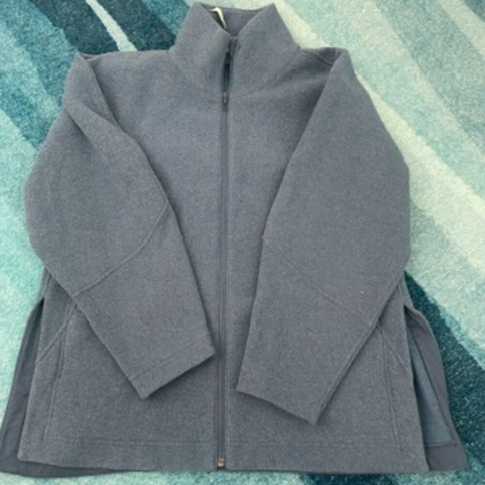 Lululemon Looped Terry Fleece Full Zip, Pitch Blue, Size 8